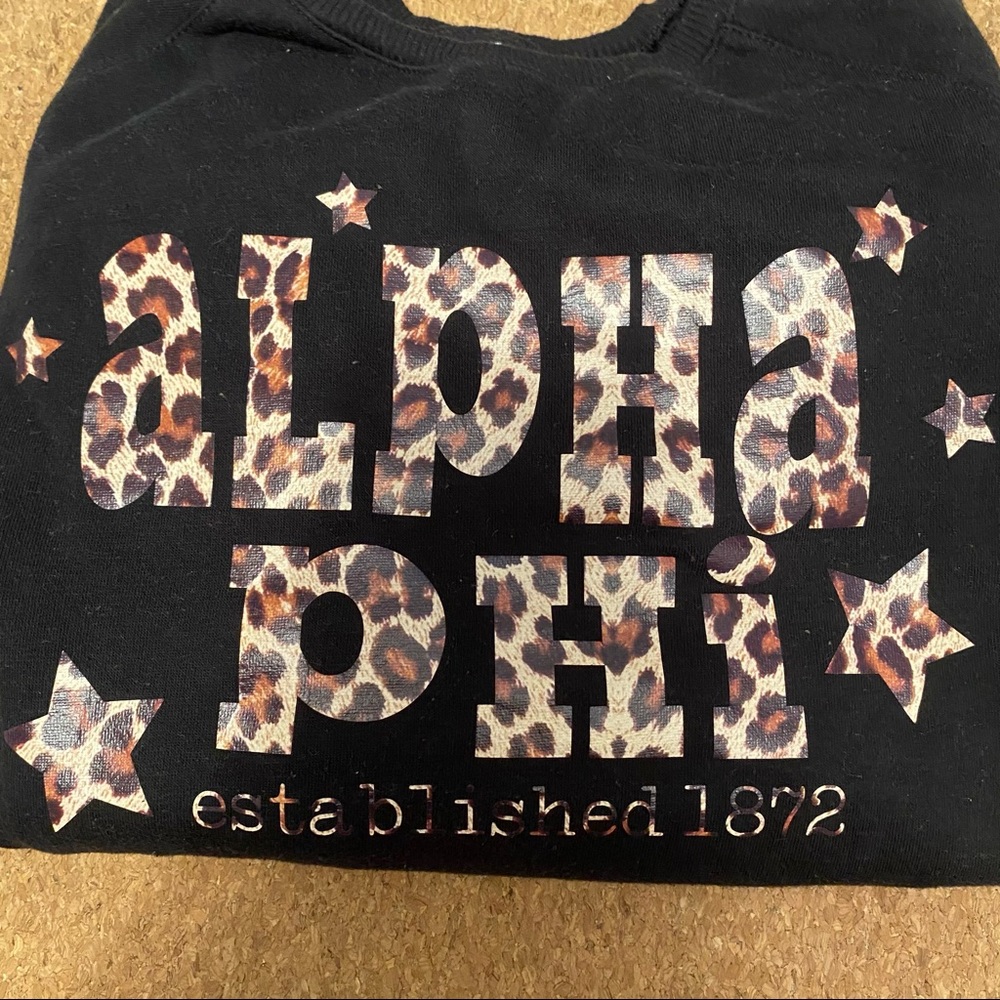Alpha Phi Cheetah Print Sweatshirt